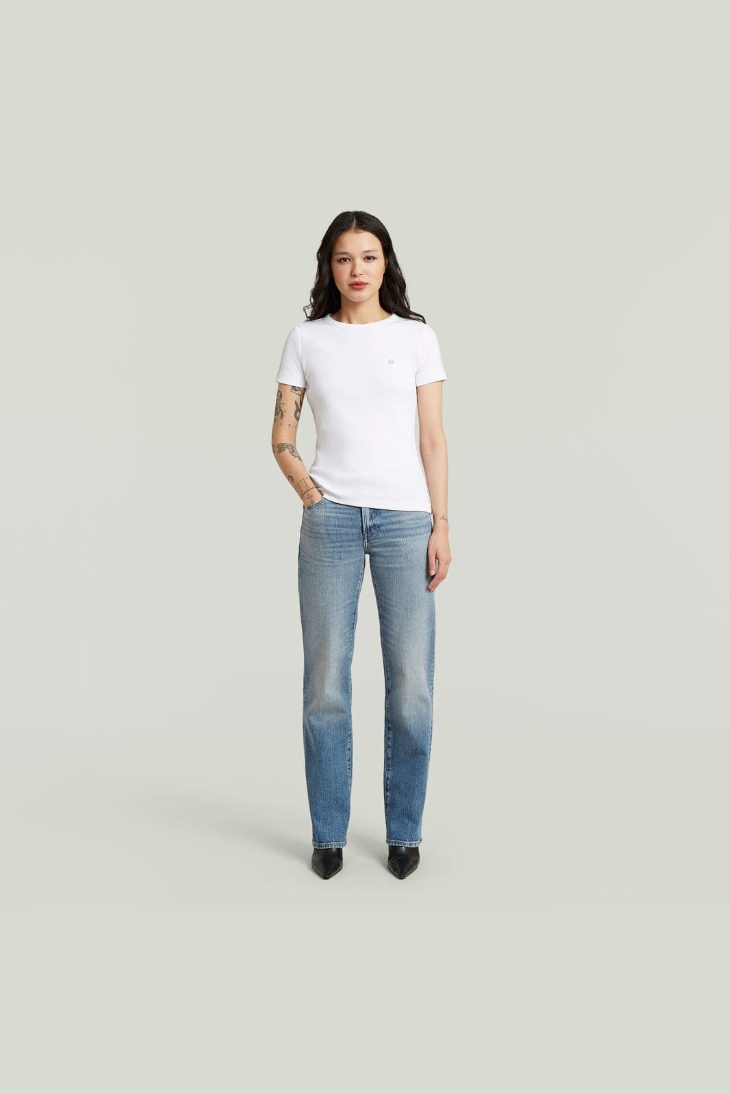 G-Star - G-Straight Wmn D26163-E205-H914 - Faded Blue Halite