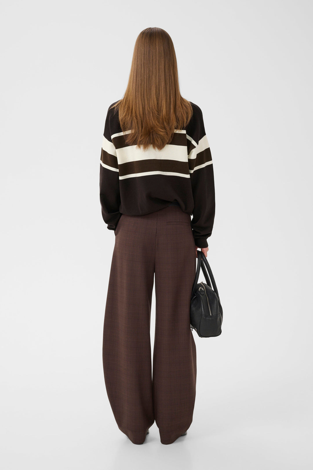 Gestuz - Gzalexu Polo Pullover 10911514 - 109932 - Ganache/Slate Black/Egret Strikbluser 