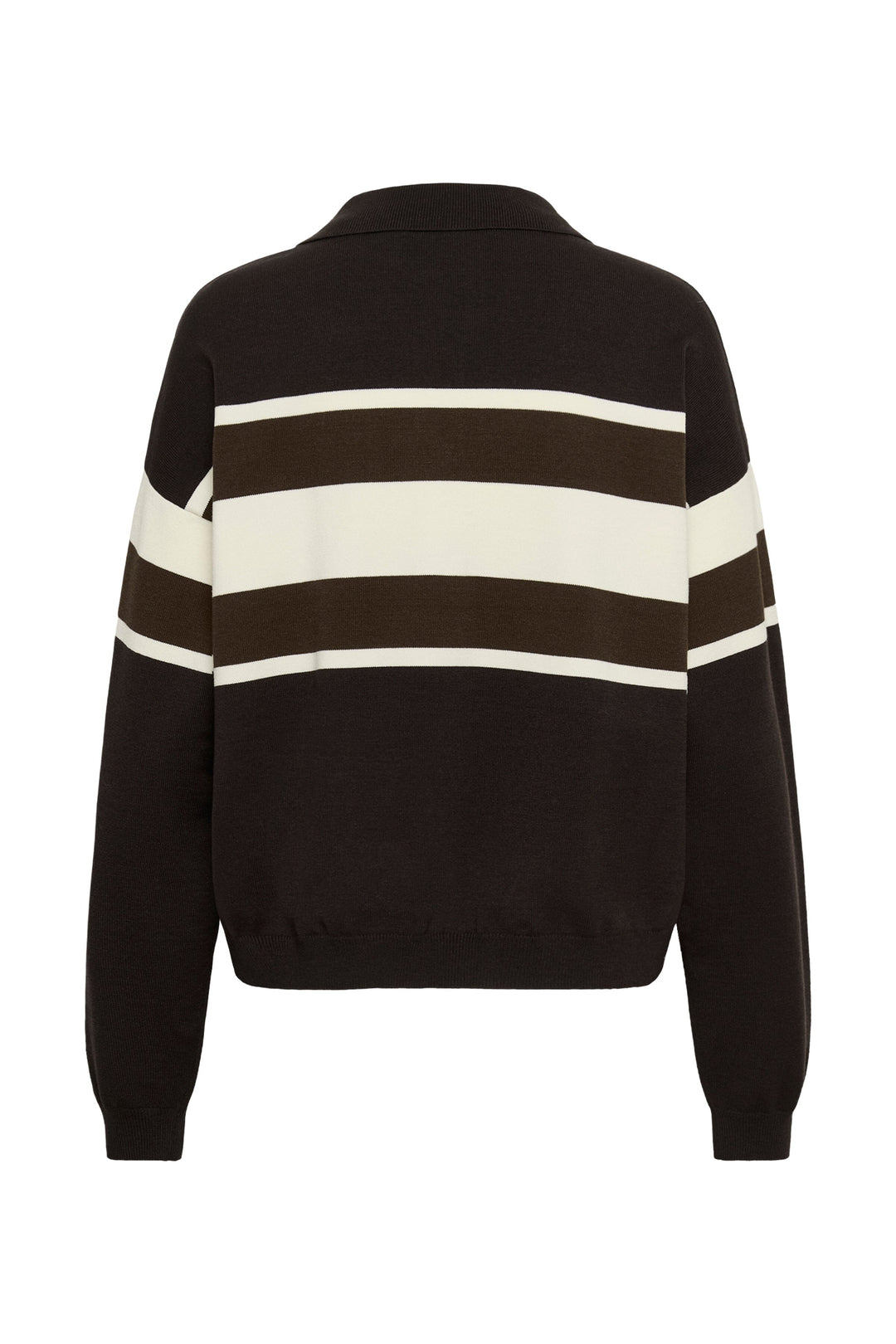 Gestuz - Gzalexu Polo Pullover 10911514 - 109932 - Ganache/Slate Black/Egret Strikbluser 