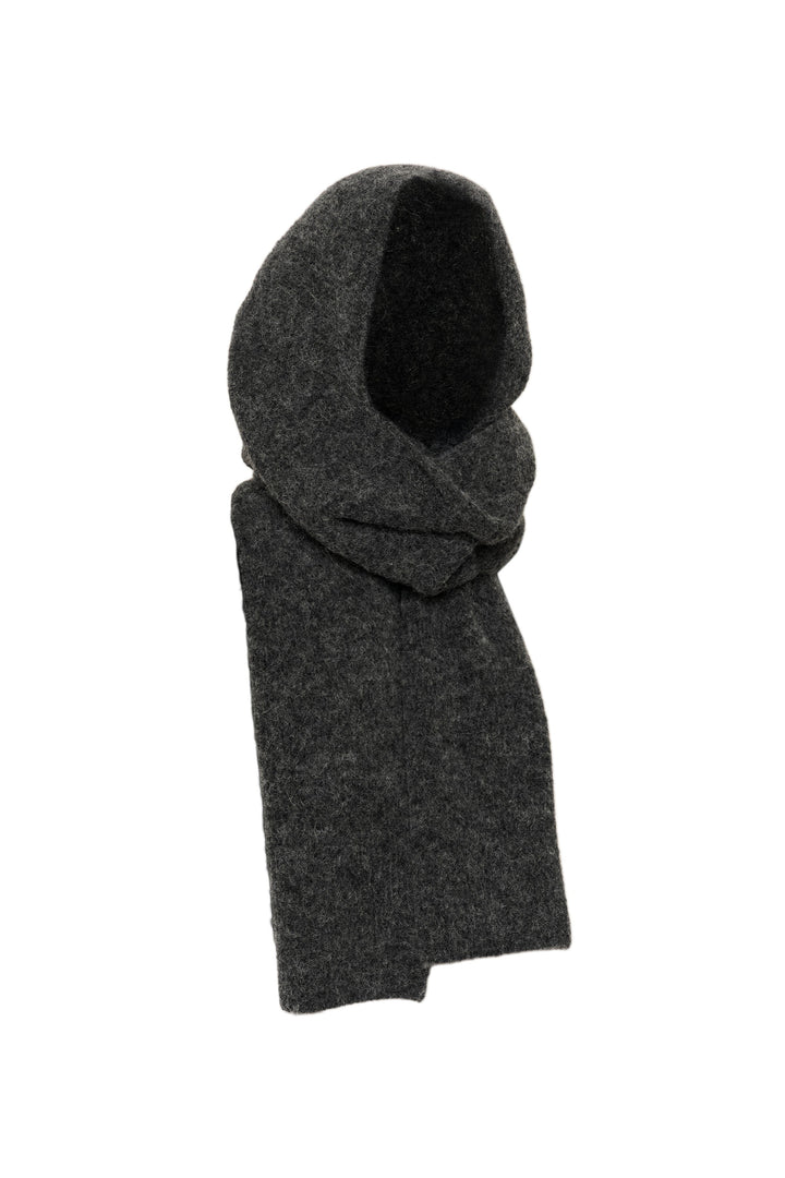 Gestuz - Gzalpha Hoodscarf 10911662 - 106286 - Charcoal Melange Tørklæder 