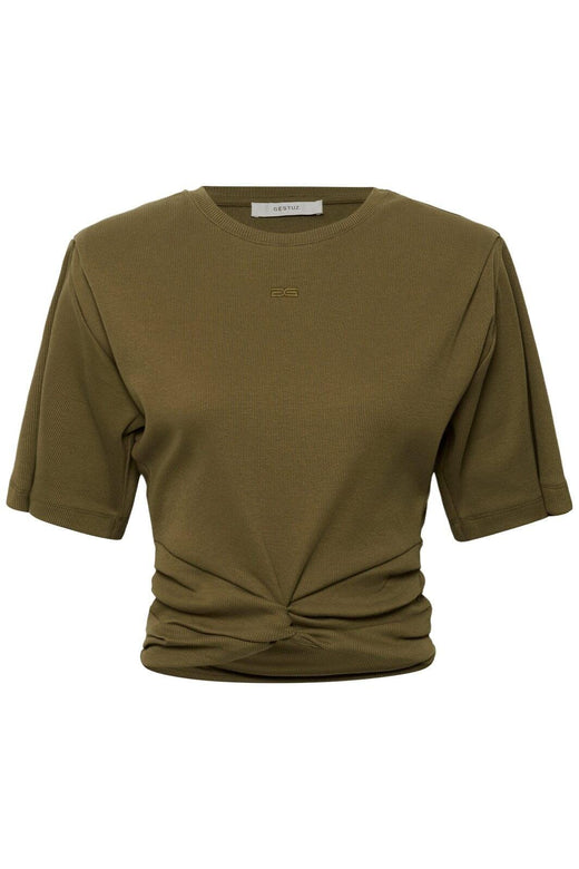 Gestuz - Gzbetty Tee 10911429 - 190622 - Military Olive T-shirts 