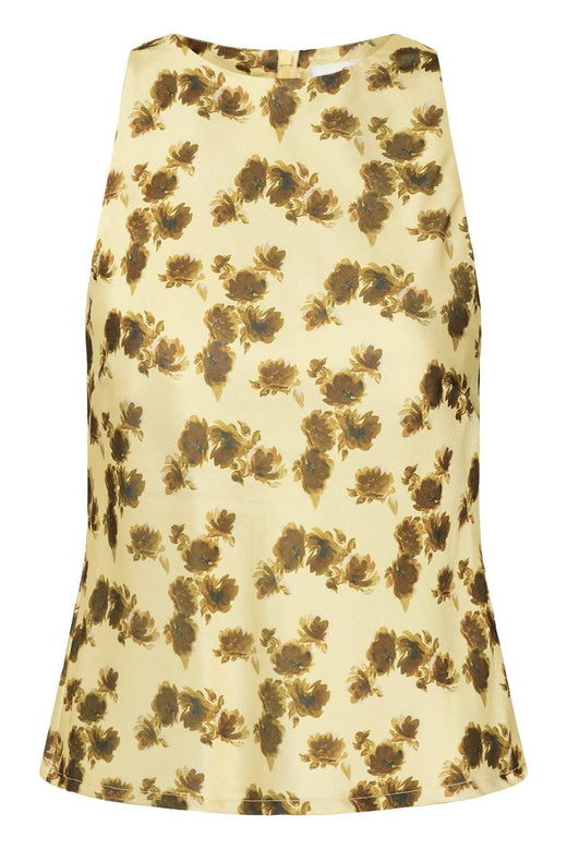 Gestuz - Gzchery P Blouse 10911321 - 109591 - Lemon Yellow Olive Flower Toppe 