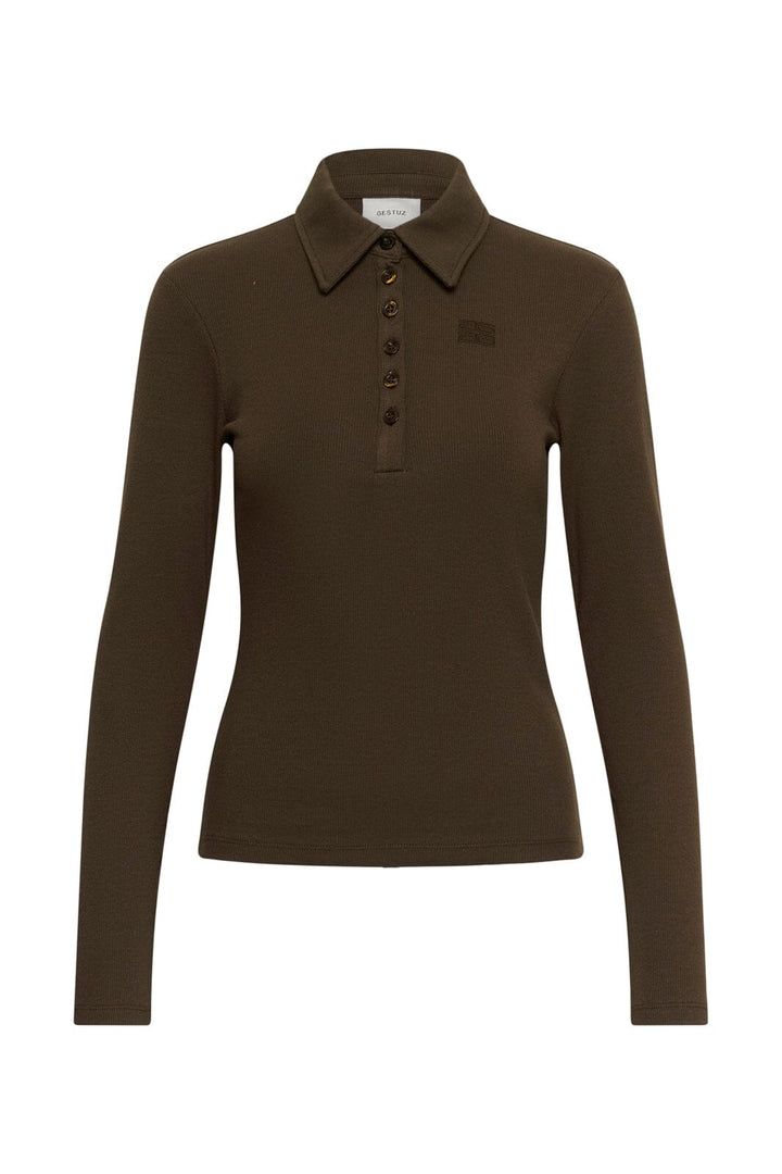 Gestuz - Gzdrew Ls Polo Top 10911272 - 190814 - Slate Black