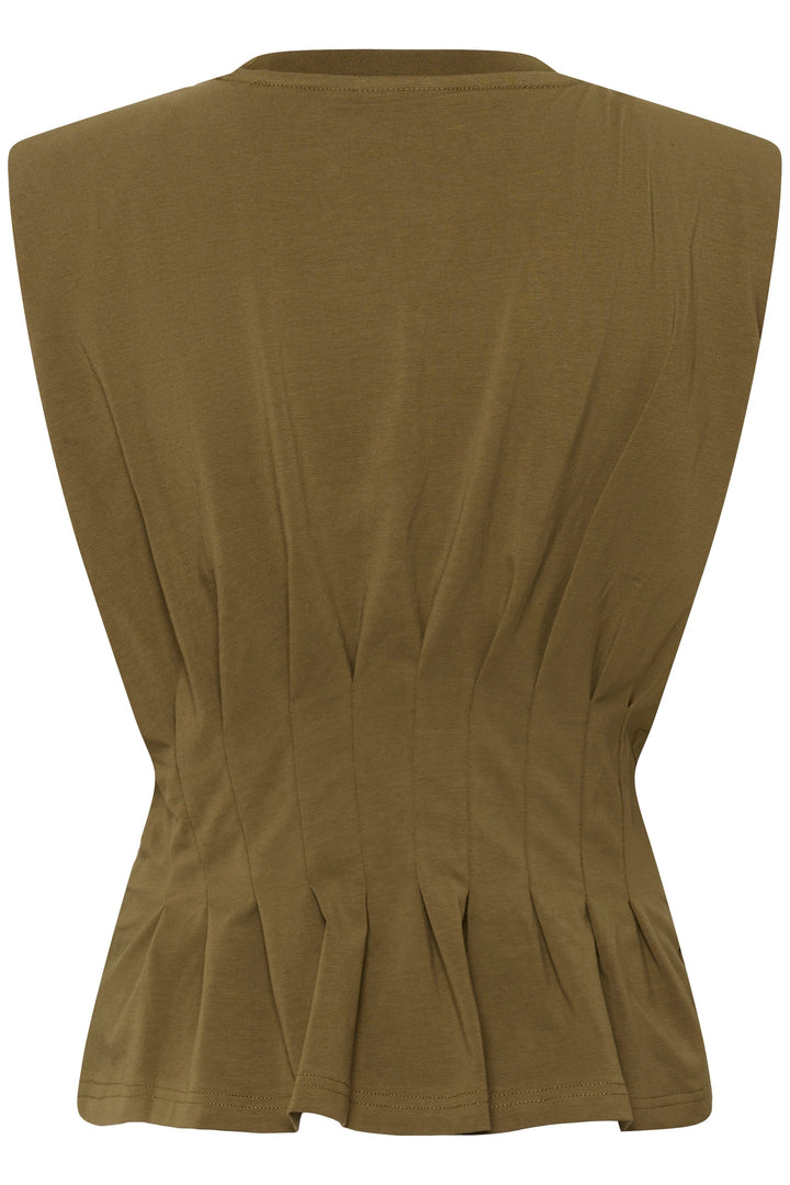 Gestuz - Gzinez Sl Tee 10911382 - 190622 - Military Olive Toppe 