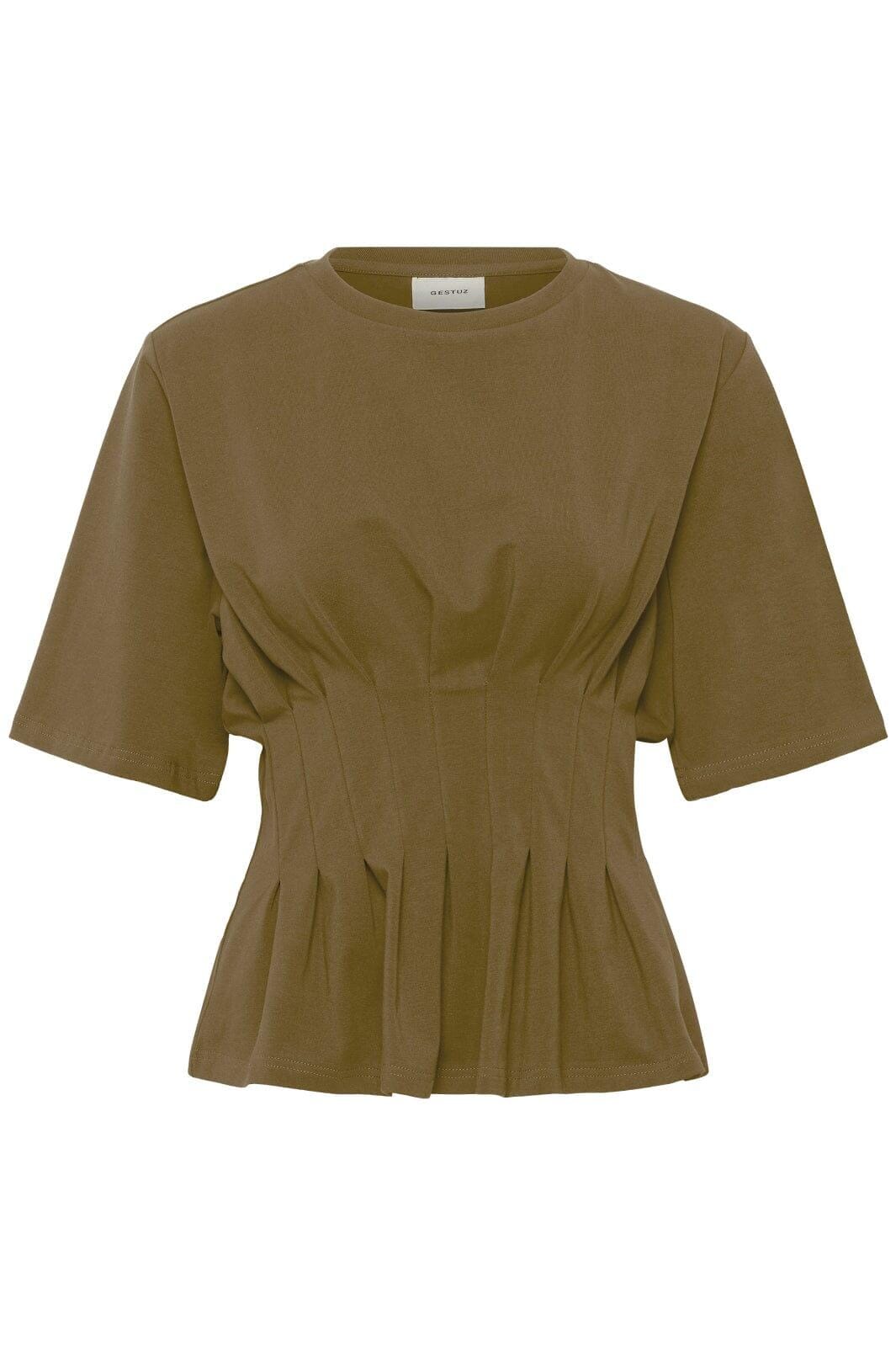 Gestuz - Gzinez Tee 10910147 - 190622 - Military Olive Bluser 