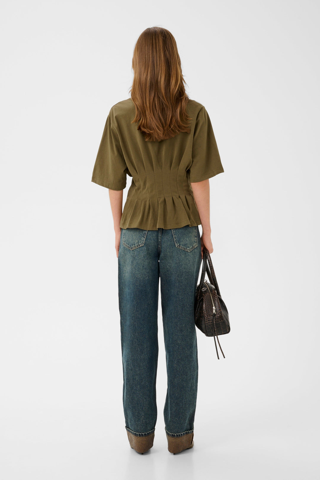 Gestuz - Gzinez Tee 10910147 - 190622 - Military Olive Bluser 