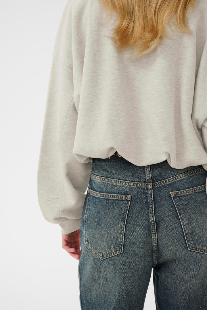 Gestuz - Gzkahla Mel Sweatshirt 10911430 - 108958 - Ultra Light Grey Mélange Sweatshirts 