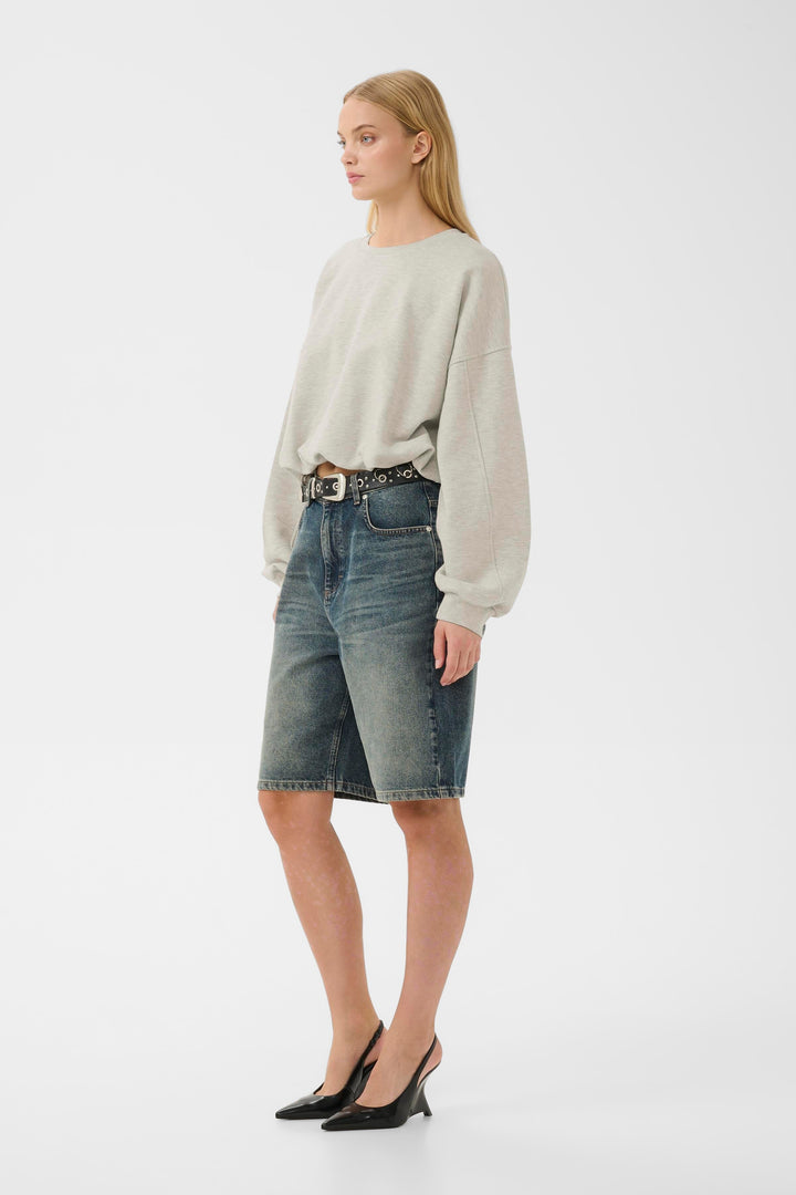Gestuz - Gzkahla Mel Sweatshirt 10911430 - 108958 - Ultra Light Grey Mélange Sweatshirts 