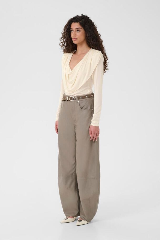 Gestuz - Gzlaily Ls Top 10910980 - 110103 - Egret Bluser 