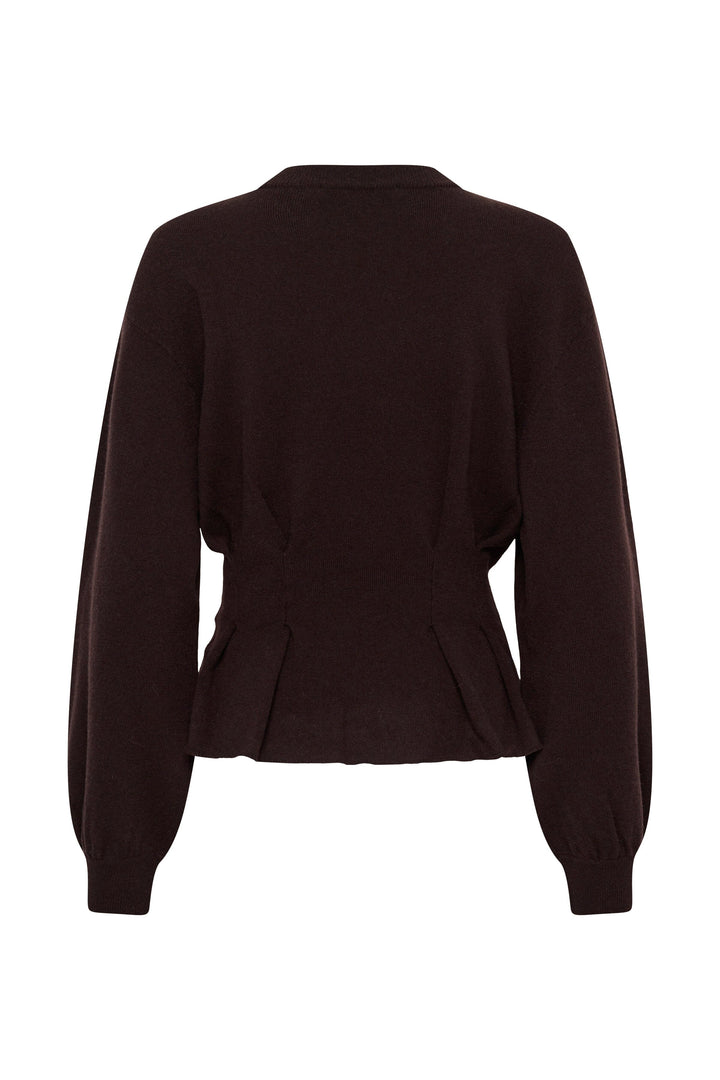 Gestuz - Gzmanzi Waist Pullover 10911492 - 191018 - Ganache Strikbluser 