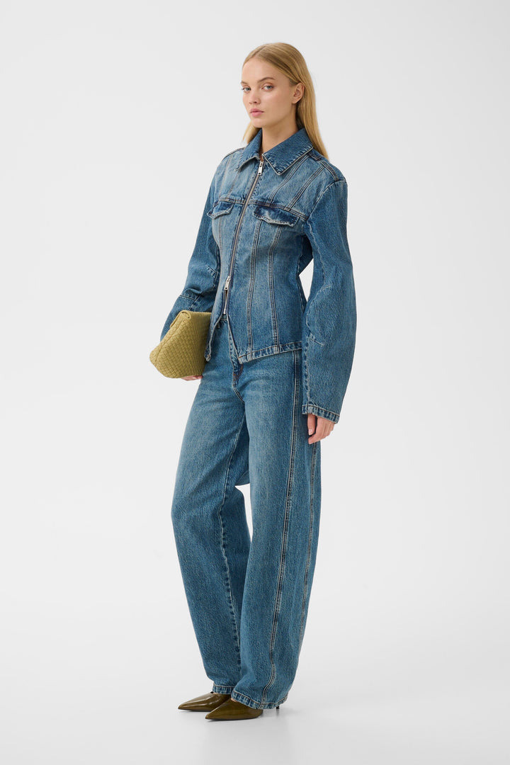 Gestuz - Gzmelu Barrel Jeans 10911344 - 109598 - Classic Mid Blue Wash Jeans 