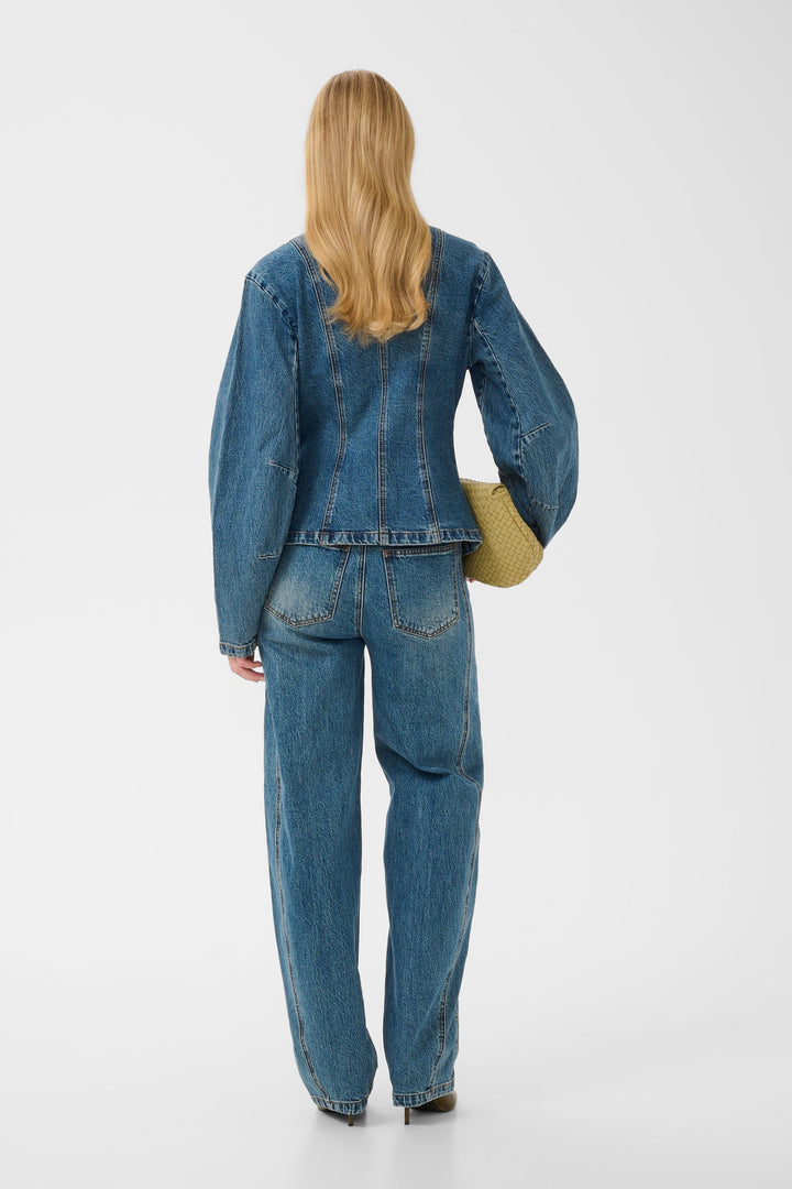 Gestuz - Gzmelu Barrel Jeans 10911344 - 109598 - Classic Mid Blue Wash Jeans 