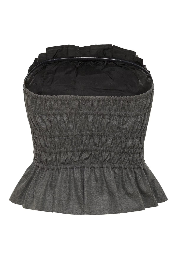 Gestuz - Gzpauline Corset 10909868 - 100494 - Dark Grey Melange Toppe 