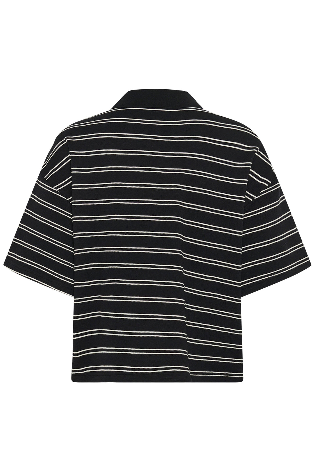 Gestuz - Gzpilova Polo Tee 10911229 - 109751 - Black White Striped T-shirts 
