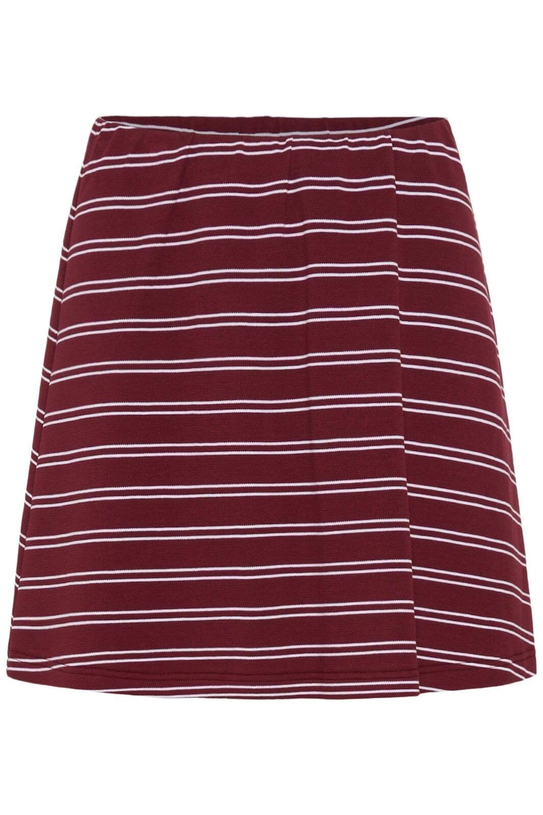 Gestuz - Gzpilova Skirt 10911230 - 109417 - Cabernet Striped Nederdele 