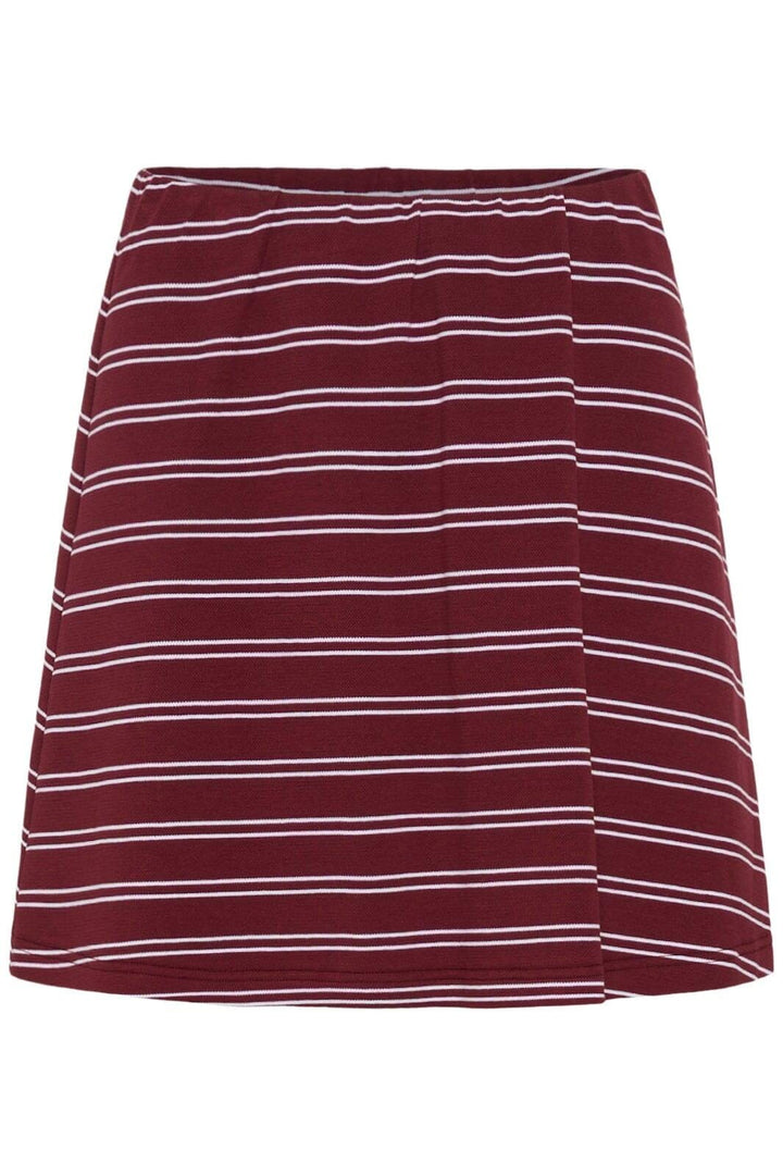 Gestuz - Gzpilova Skirt 10911230 - 109417 - Cabernet Striped Nederdele 
