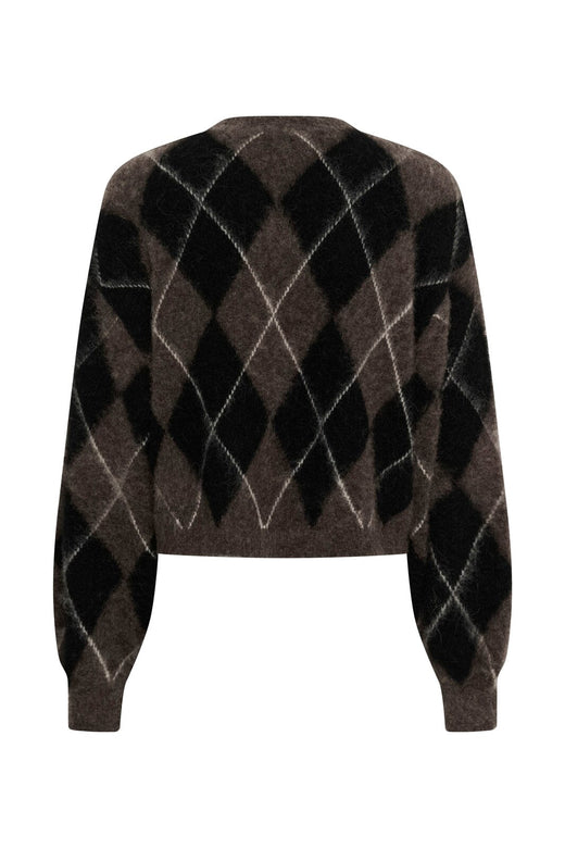 Gestuz - Gzsida Multi Cardigan 10911509 - 1000153 - Black/Chestnut/Ivory