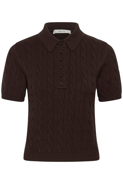 Gestuz - Gzthilla Polo Pullover 10911086 - 191106 - Molé Strikbluser 