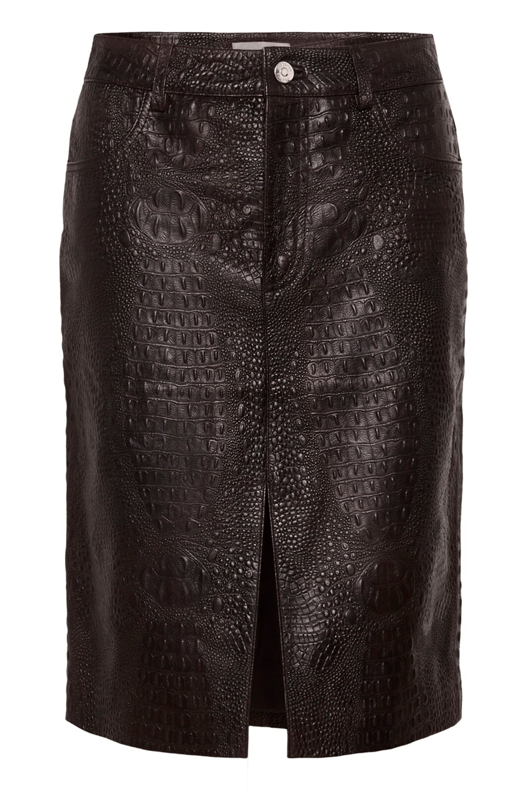 Gestuz - Gztori Midi Skirt 10911528 - 109602 - Ganache Croco
