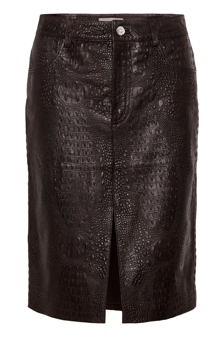 Gestuz - Gztori Midi Skirt 10911528 - 109602 - Ganache Croco