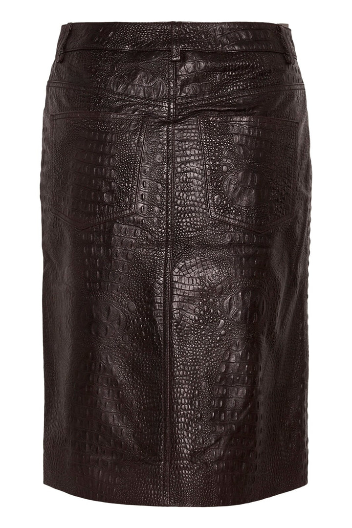 Gestuz - Gztori Midi Skirt 10911528 - 109602 - Ganache Croco