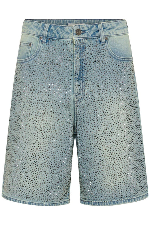 Gestuz - Gzzorah Long Shorts 10911177 - 104609 - Mid Blue Washed Shorts 