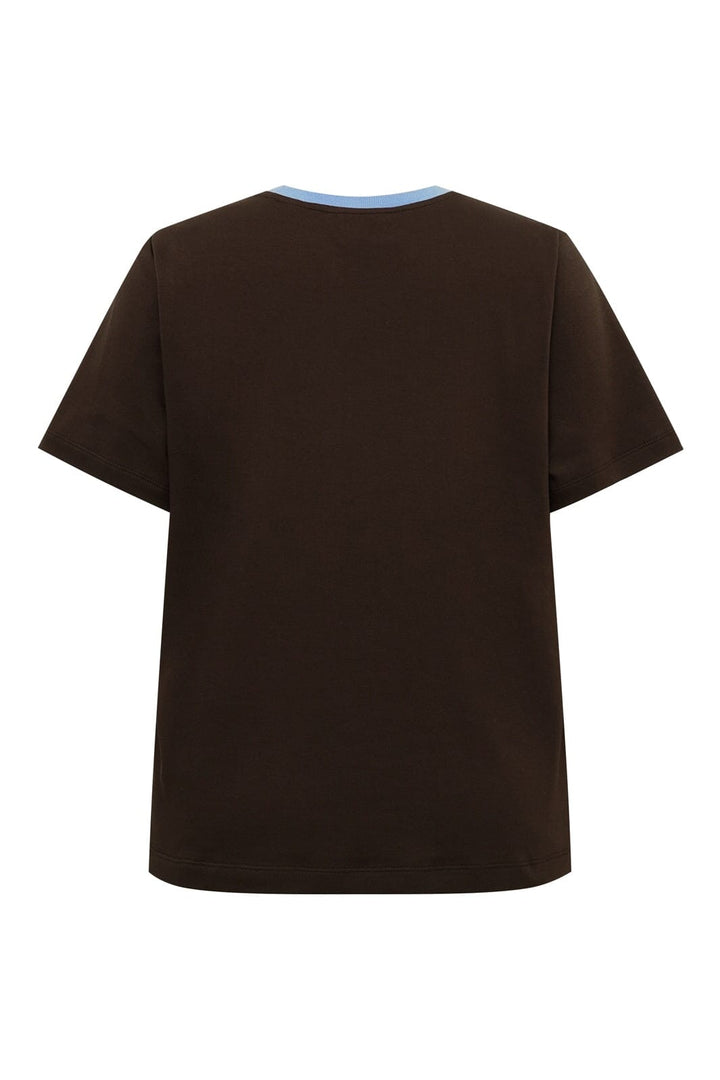 Gossia - Basgo Tee G2850 - Chocolate / Blue Print
