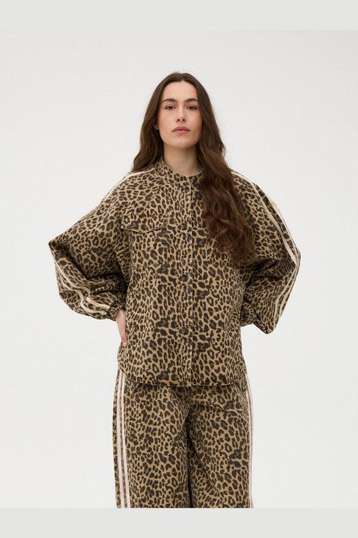 Gossia - Basmago Jull Jacket Shirt G3356 - Leopard Print/Cream Stripe