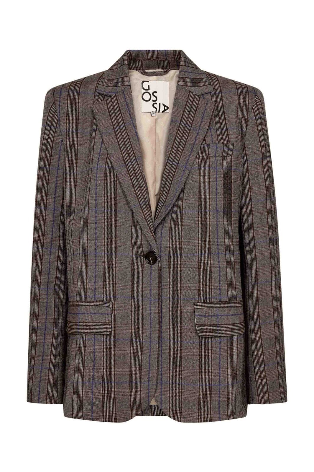 Gossia - Beatricego Blazer G3322 - Brown Blue Checks