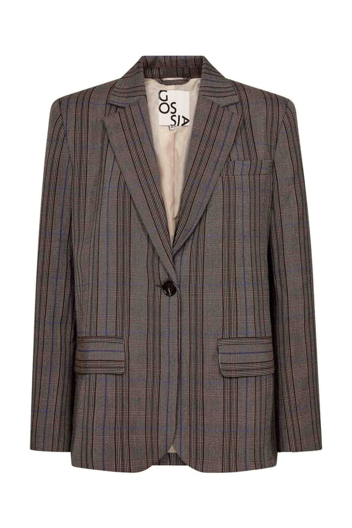 Gossia - Beatricego Blazer G3322 - Brown Blue Checks