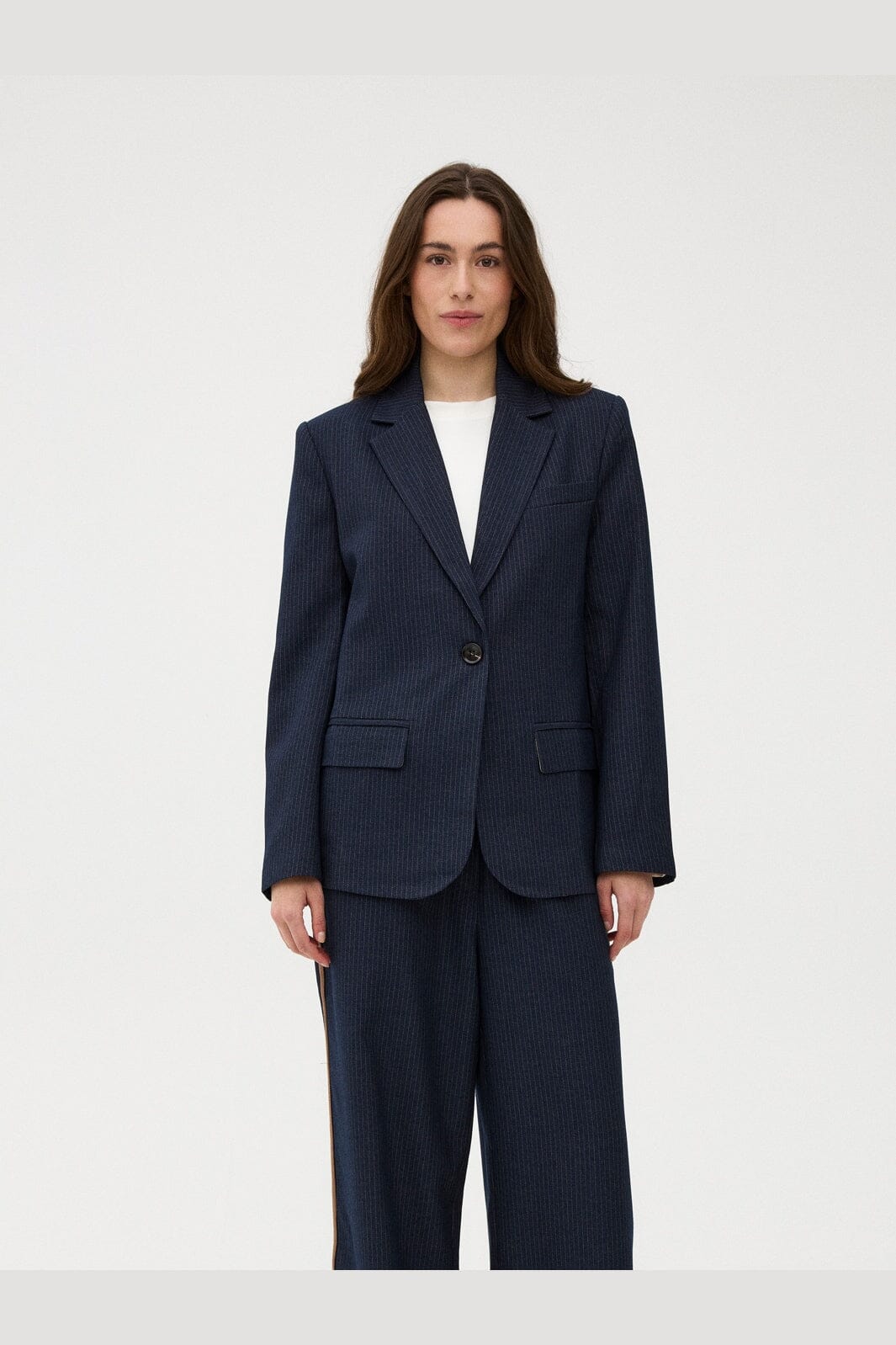 Gossia - Beatricego Jo Blazer G3285 - Navy Blue Stripes