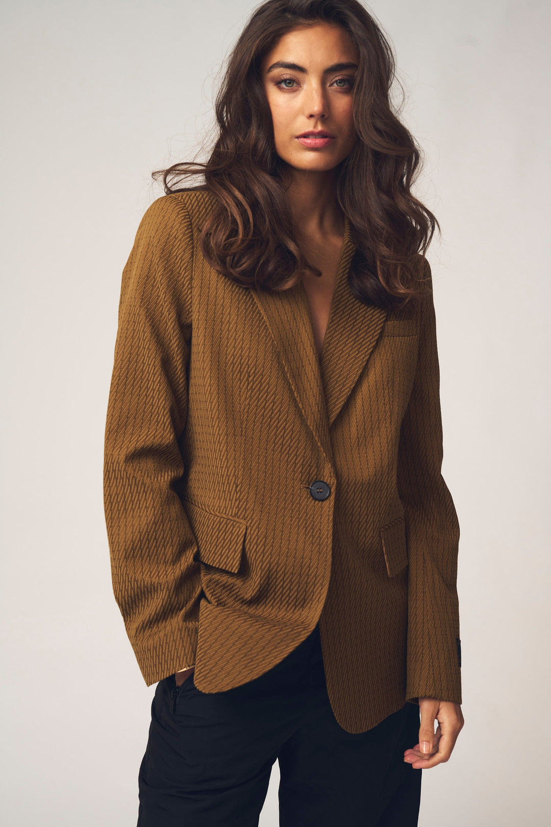 Gossia - Gajago Blazer G3105 - Caramel Checks Blazere 
