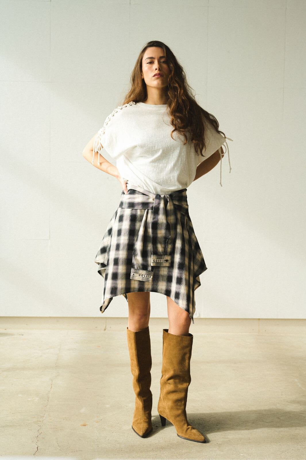 Gossia - Jullago Skirt G3234 - Black Checks Nederdele 