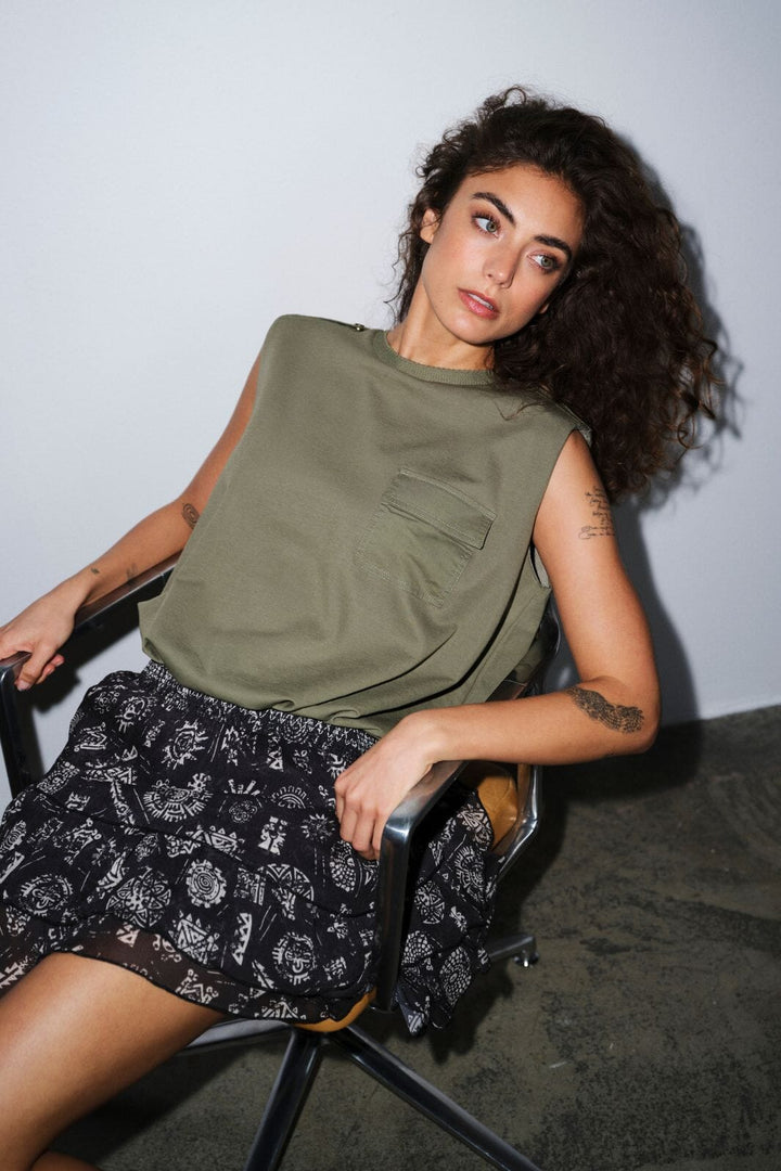 Gossia - Luanago Tee G3032 - Dusty Green Toppe 