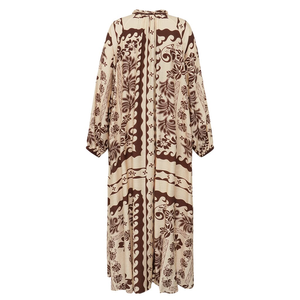 Gossia - Magnygo Dress G3026 - Brown Creme Print Kjoler 