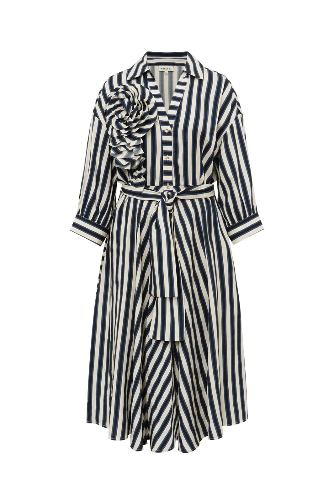 Gossia - Pipergo Dress G3359 - Navy Creme Stripes