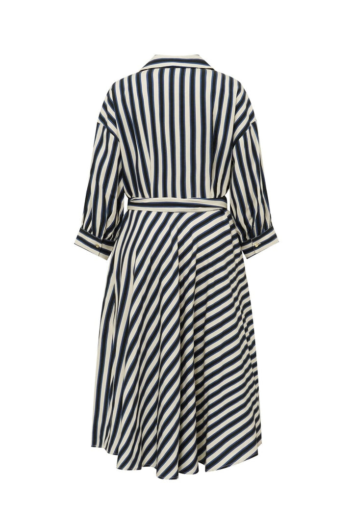 Gossia - Pipergo Dress G3359 - Navy Creme Stripes