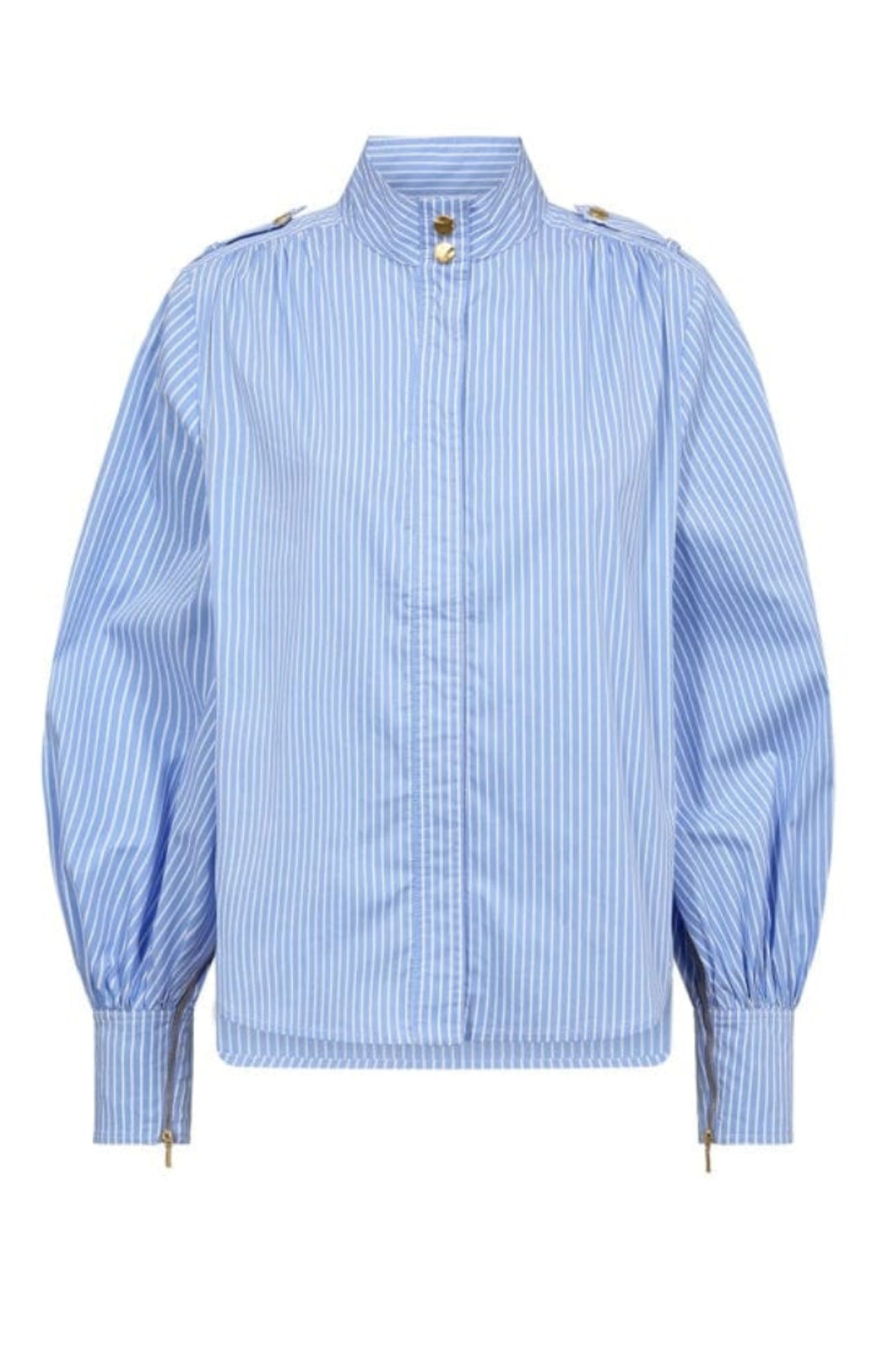 Gossia - Yasmingo Shirt G3094 - Light Blue Pinstripes