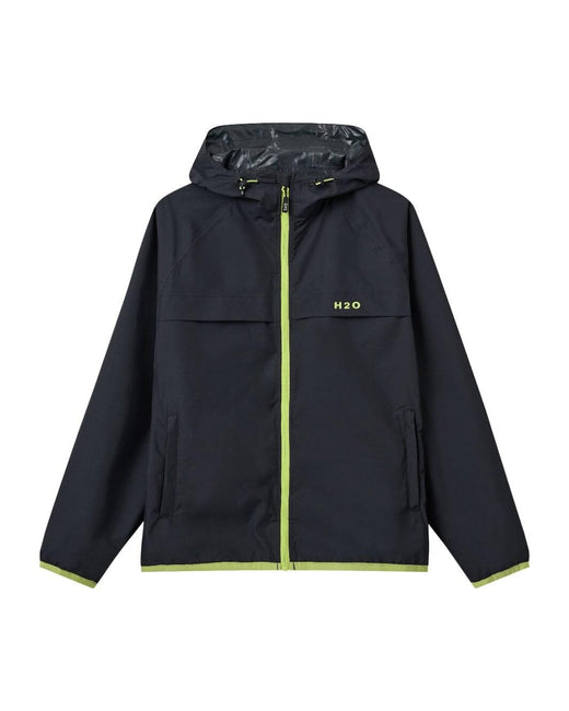 H2O - H2Rømø Festival Lw Rain Jacket Packable 100980-2 - 7021 - Navy/Lime Regntøj 