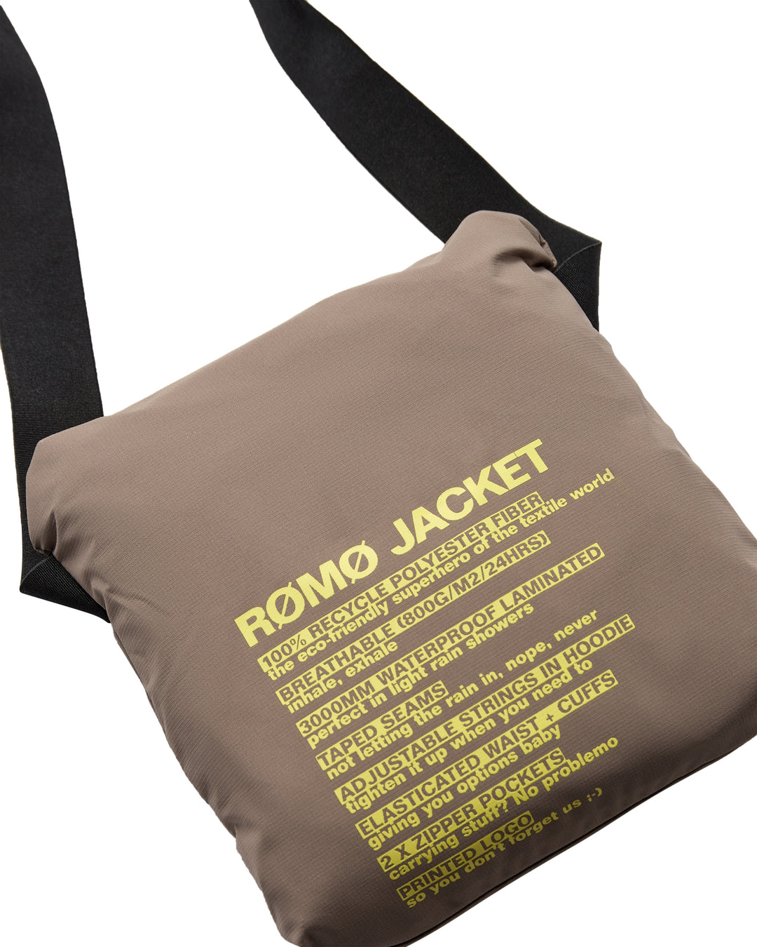 H2O - H2Rømø Festival Lw Rain Jacket Packable 100980-2 - 7023 - Dusty Oak/Just Yellow Regntøj 