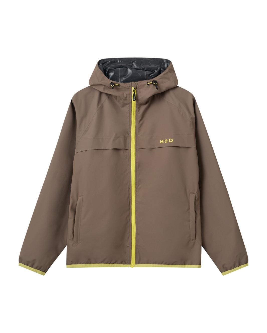 H2O - H2Rømø Festival Lw Rain Jacket Packable 100980-2 - 7023 - Dusty Oak/Just Yellow Regntøj 