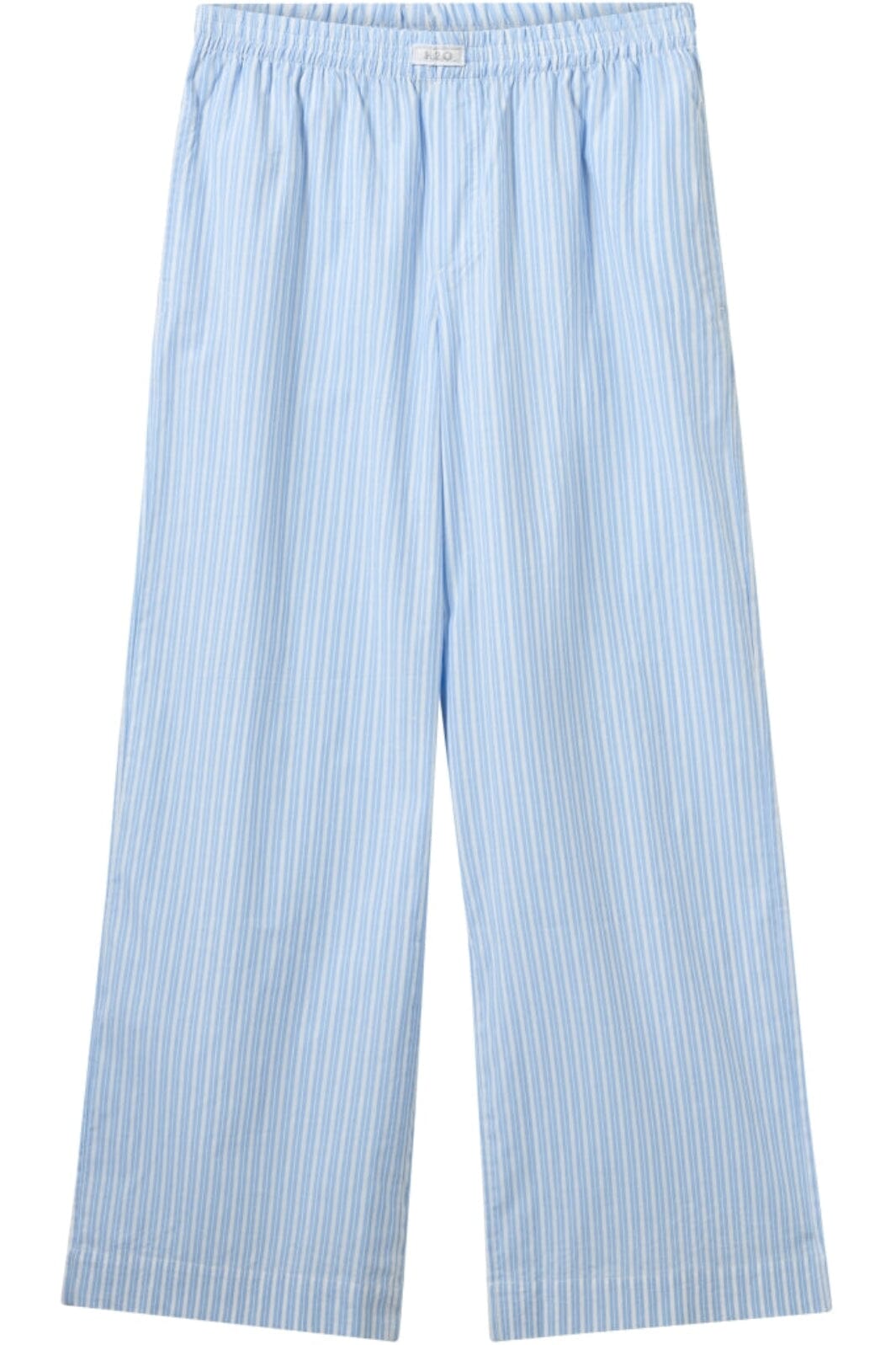 H2O - Rønne Essential Pajamas Pants 100166 - 7092 - Light Blue/White Bukser 