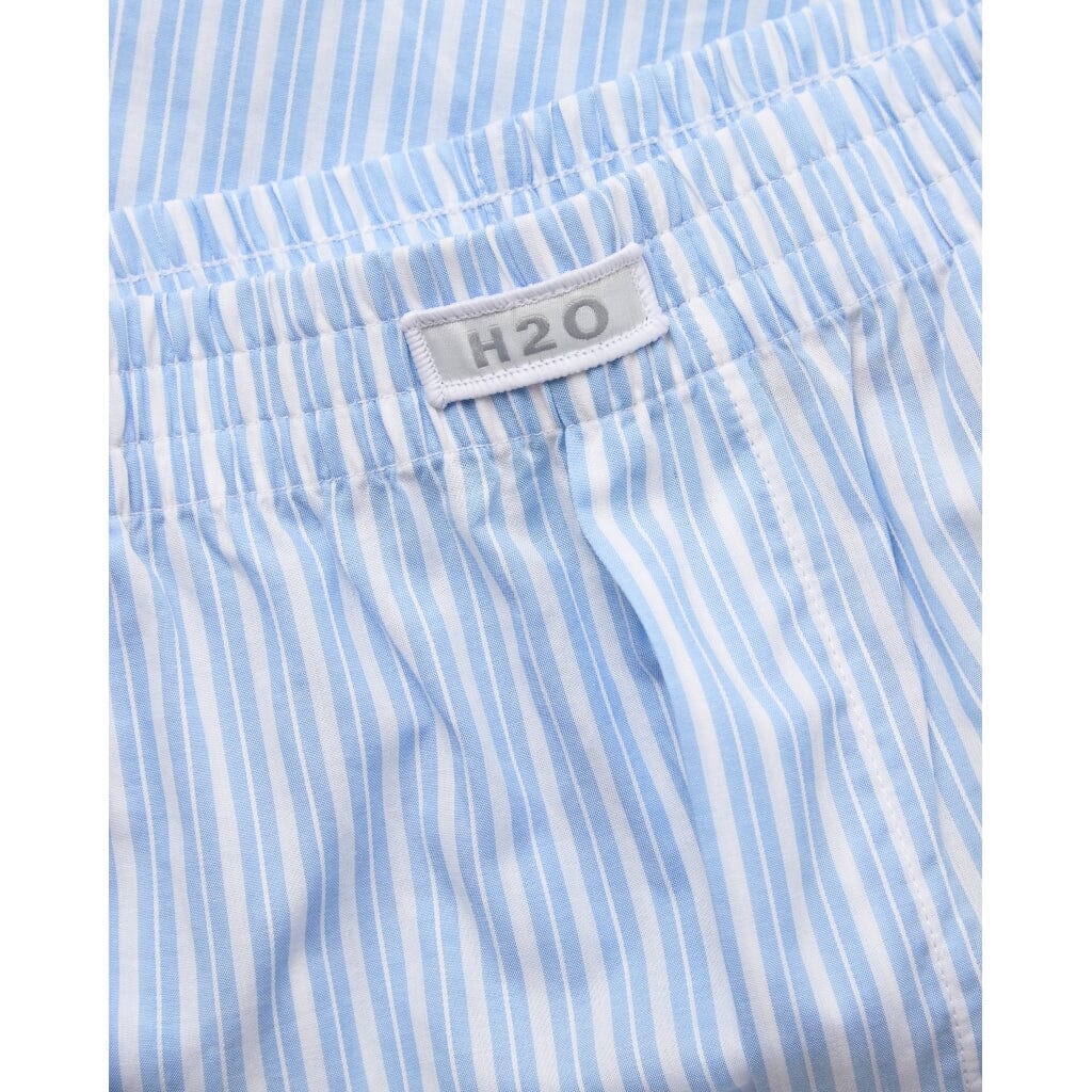 H2O - Rønne Essential Pajamas Shorts 100165 - 7092 - Light Blue/White Shorts 