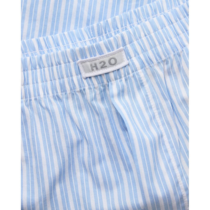 H2O - Rønne Essential Pajamas Shorts 100165 - 7092 - Light Blue/White Shorts 