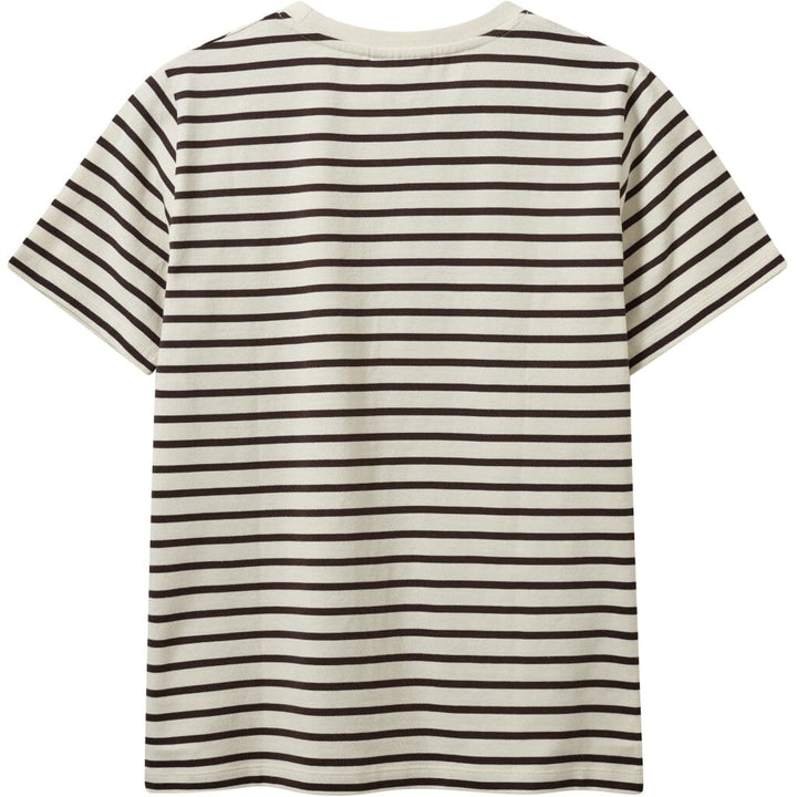 H2O - Skagen Woman Striped Tee 101075 - 7098 - Cream White/Brown T-shirts 