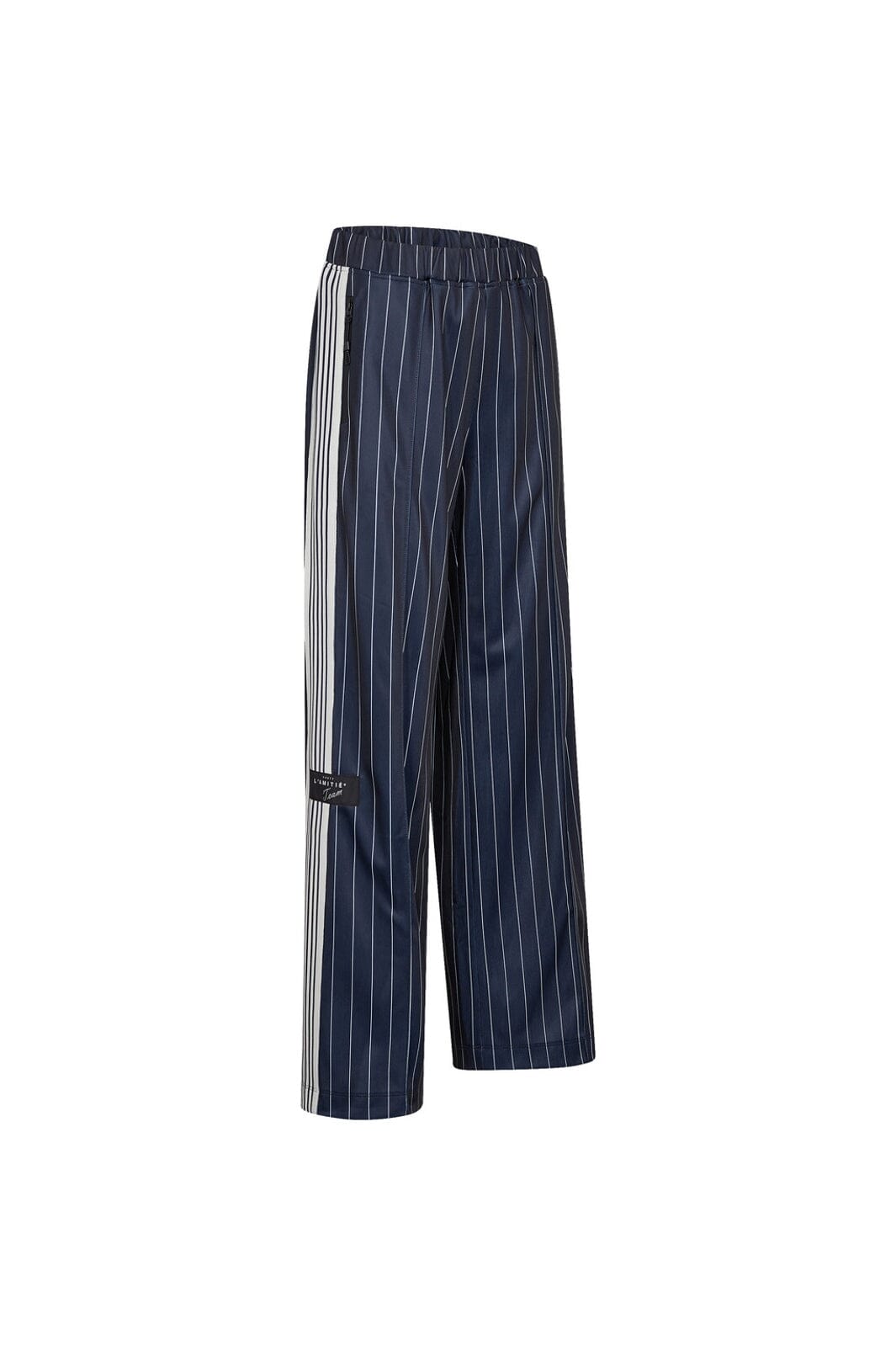 Haute L'Amitié - Baggy Pin Stripe Track Tall Pants HL10578 - Navy