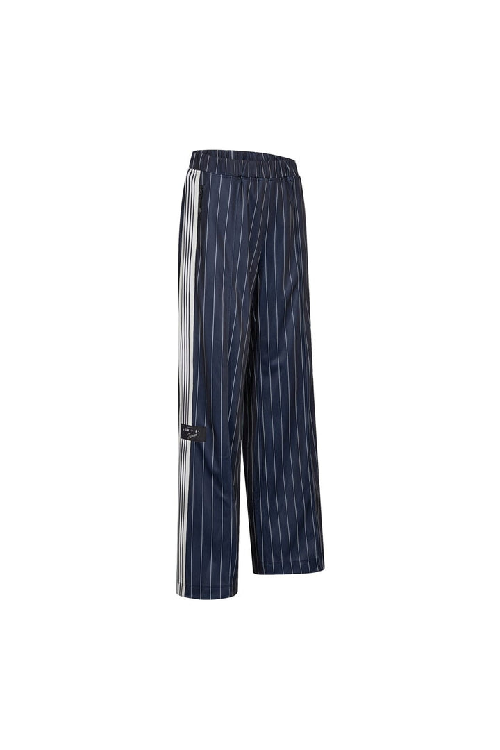 Haute L'Amitié - Baggy Pin Stripe Track Tall Pants HL10578 - Navy
