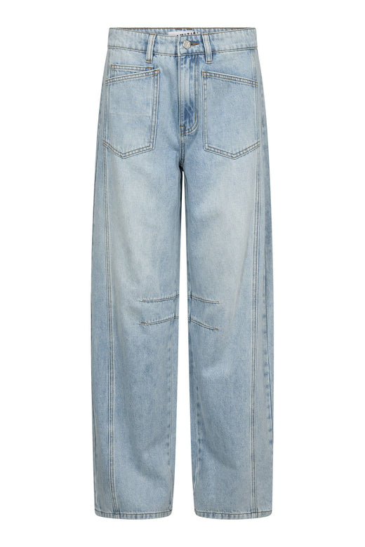 Haute L'Amitié - Barrel Front Pocket Jeans HL10700 - Bleached Denim Jeans 