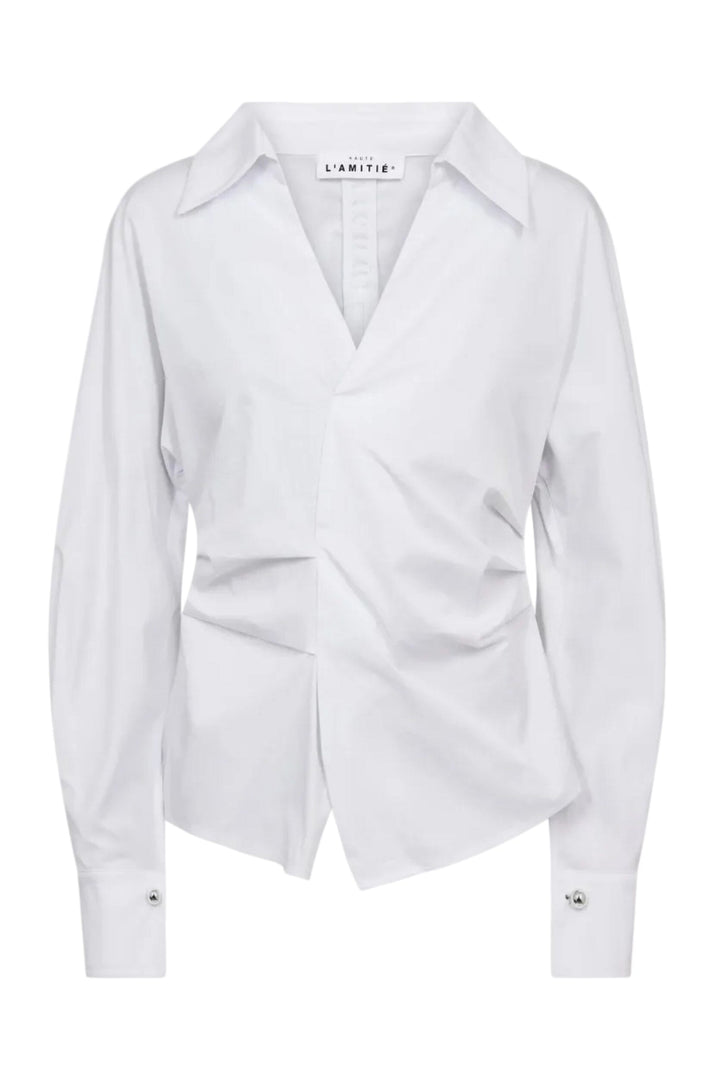 Haute L'Amitié - Bell Zip Ball Shirt HL10755 - White Skjorter 