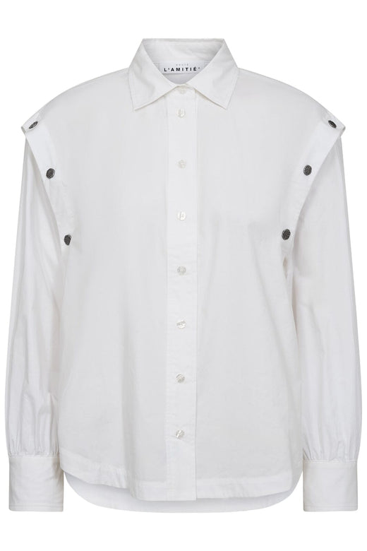 Haute L'Amitié - Button Sleeve Shirt HL10399 - White Skjorter 
